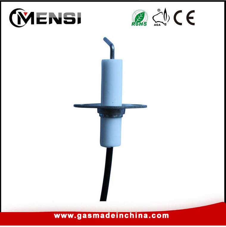 Gas oven ignition electrode spark plug